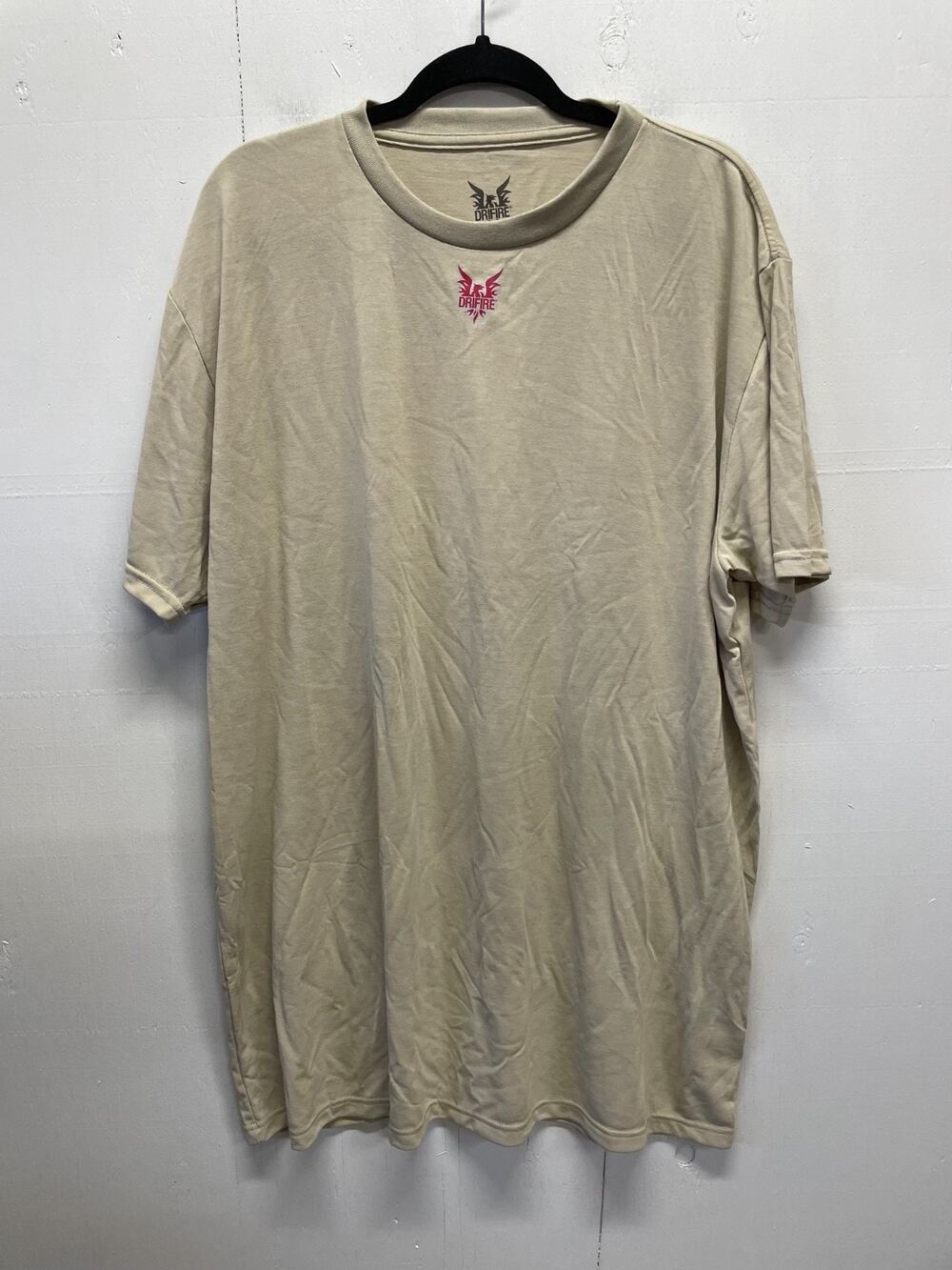 DriFire Men's FR T-Shirt Size 3XT Short Sleeve Beige Fire Resistant Work Shirt